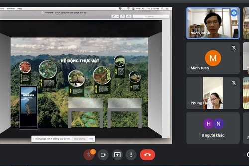 Online meeting to discuss some tasks of building and developing Lang Son Geopark in 2023