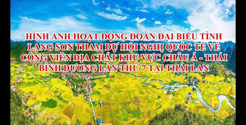 ĐOÀN ĐẠI BIỂU TỈNH LẠNG SƠN THAM DỰ HỘI NGHỊ QUỐC TẾ VỀ CÔNG VIÊN ĐỊA CHẤT