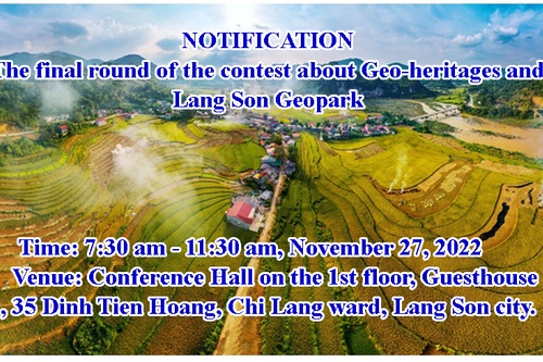 NOTIFICATION The final round of the contest about Geo-heritages and Lang Son Geopark