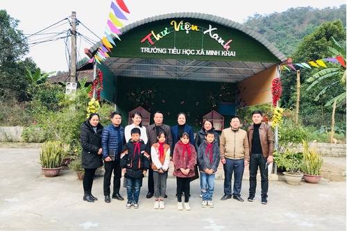 Ban Quản lý Công viên địa chất Lạng Sơn làm việc với Tiểu học Minh Khai về dự án trường học trong vùng Công viên địa chất Lạng Sơn năm 2023