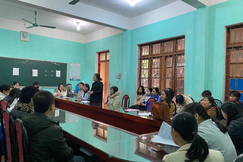 The Management Board of Lang Son Geopark worked with Huu Lung High School on school projects in Lang Son Geopark in 2023