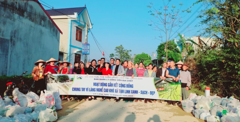 Triển khai hoạt động gắn kết cộng đồng bảo vệ môi trường “Vì một Làng nghề Cao khô xã Vạn Linh, huyện Chi Lăng trong vùng Công viên địa chất Lạng Sơn không rác thải trước thềm năm mới 2023”