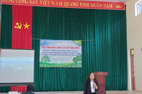 Organizing a training workshop on geoheritage, Geoparks, UNESCO Global Geoparks and  community engagement to collect garbage “For a green - clean - beautiful, typical Vu Lang commune, Bac Son district  in Lang Son Geopark area”  ­­­­­­­­­­­