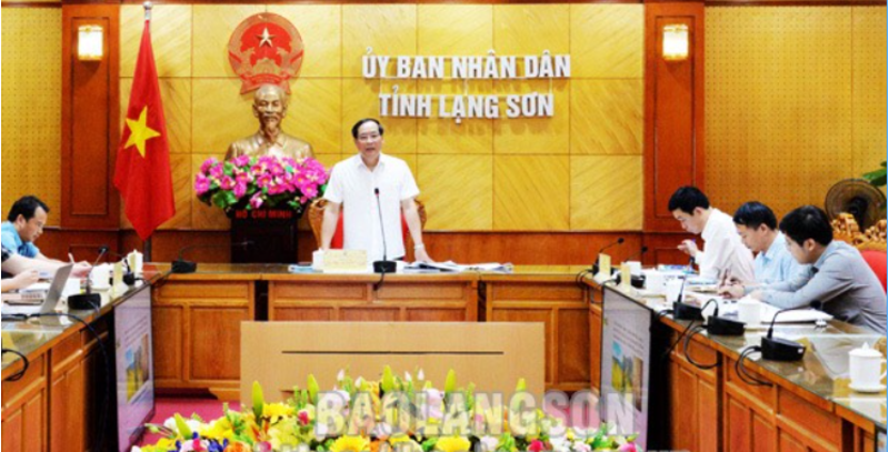 Lãnh đạo UBND tỉnh làm việc với Ban Quản lý Công viên địa chất Lạng Sơn