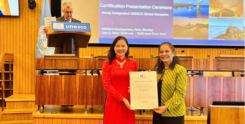 Lễ trao bằng công nhận Công viên địa chất toàn cầu UNESCO Lạng Sơn
